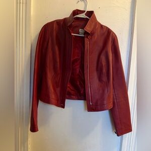 Women's Cachè Red Leather Jacket